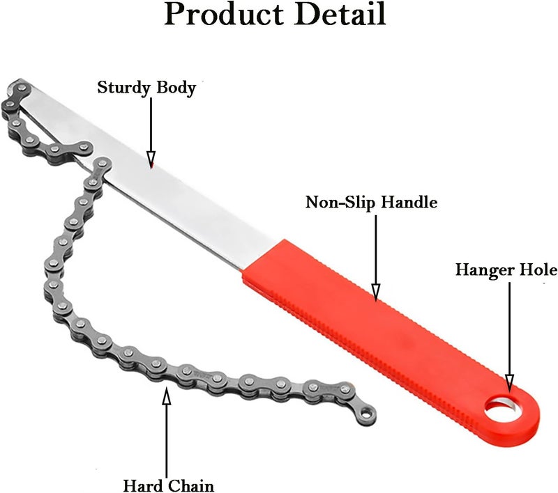 COTOUXKER Bike Freewheel Removal Tool with Chain Whip and Bicycle Sprocket Removal Tools, Bicycle Cassette Lock Ring Removal - Image 3